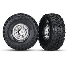 Traxxas Roues Montees Collees Chromees 1,9 (Necessite Trx8255A)