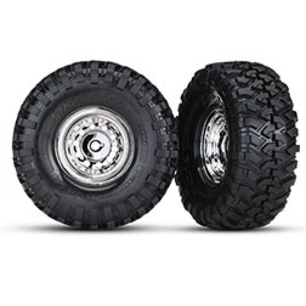 Traxxas Roues Montees Collees Chromees 1,9 (Necessite Trx8255A) - TRX8177