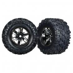 Roues Montees Collees X-Maxx Chromee Noires (2)