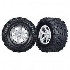 Roues Montees Collees X-Maxx Chromee Satin (2)