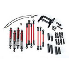 Traxxas Kit Bras/Biellette Long Trx-4 Complet Rouge