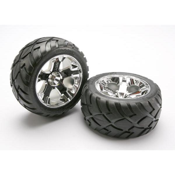 Roues Montees Collees Anaconda Arriere Pour Nitro/Avant Electrique(2) - TRX5576R