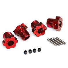 Hexagones De Roues Anodises Rouge 17Mm (4) - Traxxas