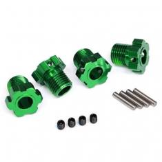 Hexagones De Roues Anodises Vert 17Mm (4) - Traxxas