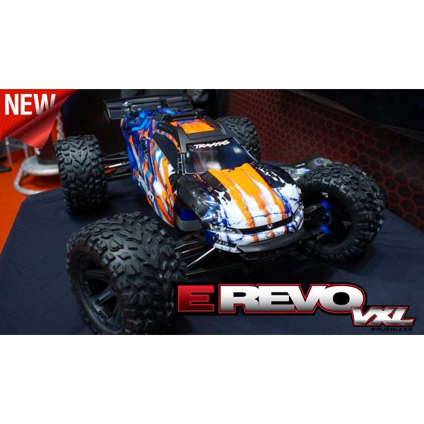 TRAXXAS E-REVO VXL BRUSHLESS 2018 1/10 4WD orange - TRX86086-4-ORNG