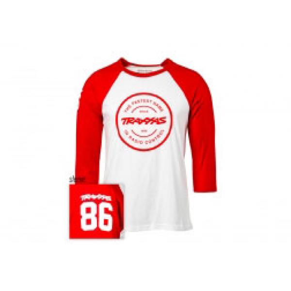 T-Shirt Traxxas Raglan Blanc/Rouge M - TRX1388-M
