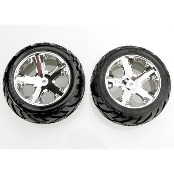 Roues Arriere Montees Collees Anaconda Jantes Chrome Electrique (2) - TRX3773