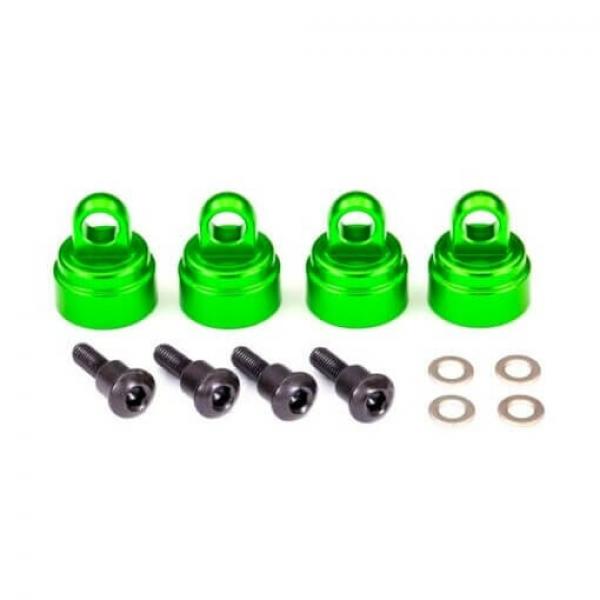 Bouchons D'Amortisseurs Alu Anodise Vert (4) - TRX3767G