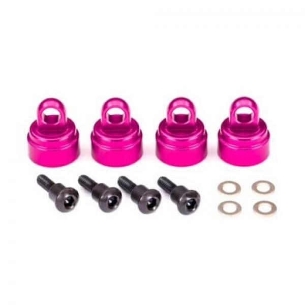 Bouchons D'Amortisseurs Alu Anodise Rose (4) - TRX3767P