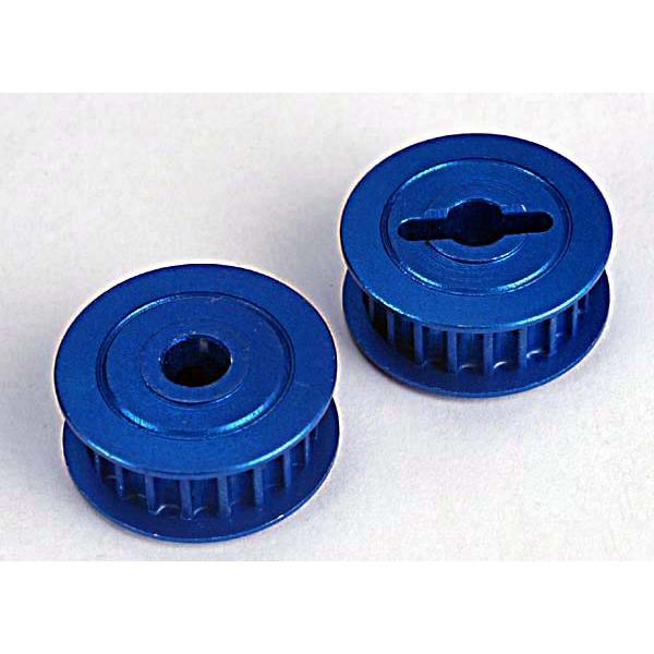 Poulies Centrales (2) 20 Dents Allege En Alu Anodise Bleu - TRX4895X