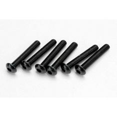 Screws, 3x18mm button-head machine (hex drive) (6) Traxxas