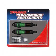 Amortisseurs Long Gtr Alu Anodises Vert Sans Ressorts (2) - Traxxas