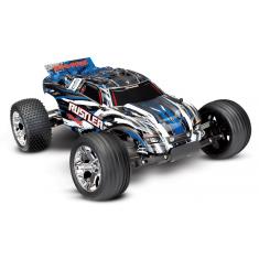 Rustler - 4X2 - Bleu - 1/10 Brushed Tq 2.4Ghz - Sans Aq/Chg - Traxxas