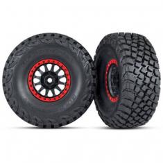 Roues Montees Collees Method Racing Rouge (2) - Traxxas