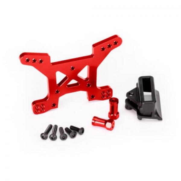 Support D'Amortisseurs Avant Alu Anodise Rouge - Traxxas - TRX6739R