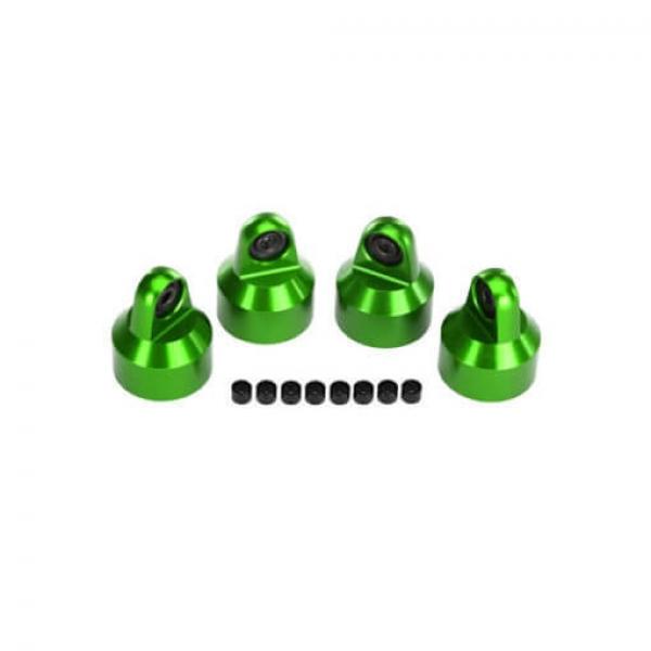 Bouchons D'Amortisseur Gtx Alu Anodises Vert - Traxxas - TRX7764G