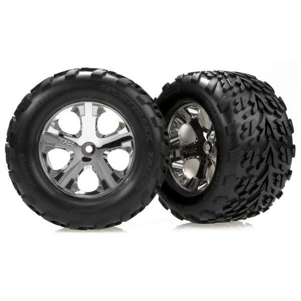 Roues Montees Collees Talon Arriere Thermique/Avant Electrique (2) - TRX3669