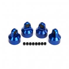 BOUCHONS D'AMORTISSEUR GTX ALU ANODISES BLEU X-MAXX TRAXXAS