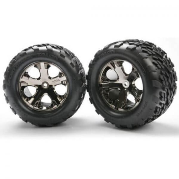 Roues Arriere Montees Collees Talon 2.8 (2) - TRX3668A