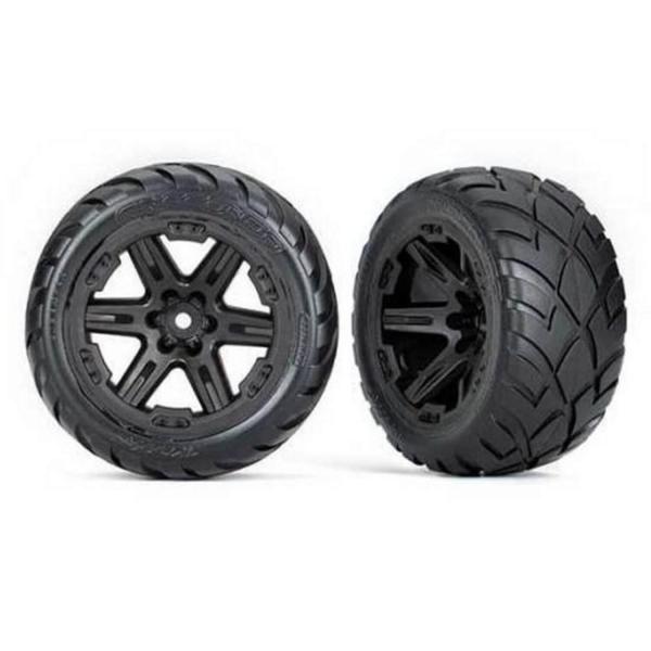 ROUES MONTEES COLLEES RXT 2,8" NOIRES ANACONDA (X2) - Traxxas-6775