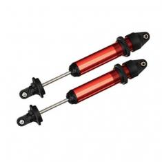 AMORTISSEURS(X2) GTX ALU ANODISE ROUGE ASSEMBLES (SANS RESSORTS) X-MAXX TRAXXAS