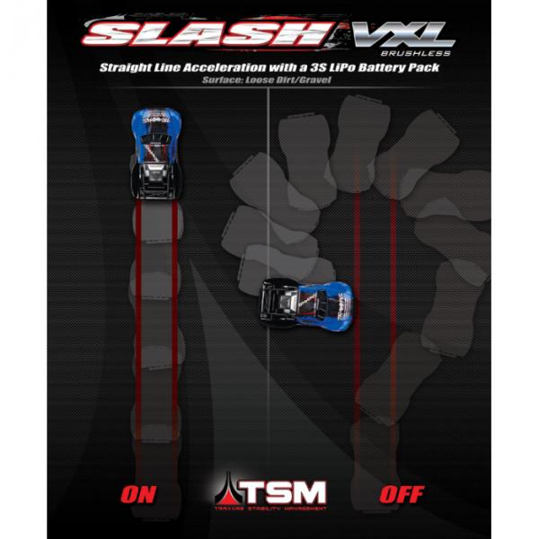 SLASH BLEU 4x2 1/10 Brushless TSM iD Traxxas (sans AQ / CHG) - TRX58076-4-BLUE