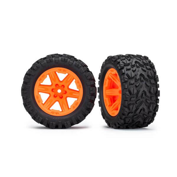 Roues Montees Collees  Rxt Oranges Talon X2 - Electrique Arriere - Traxxas - TRX6774A