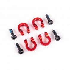 CROCHETS PARE CHOCS ALU ANODISES ROUGE AVANT / ARRIERE (4) – TRX-4M