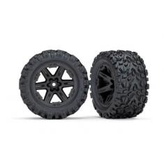 Roues Montees Collees  Rxt Noires Talon X2 - Electrique Arriere - Traxxas