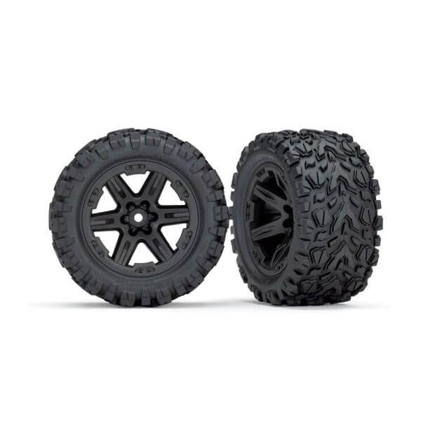 Roues Montees Collees  Rxt Noires Talon X2 - Electrique Arriere - Traxxas - TRX6774