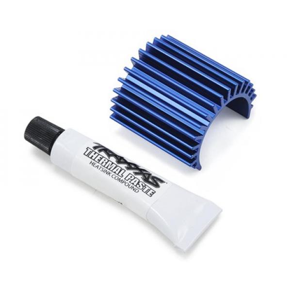 Dissipateur Thermique Alu Bleu Pour Moteur Brushless Velineon 380 - TRX3374