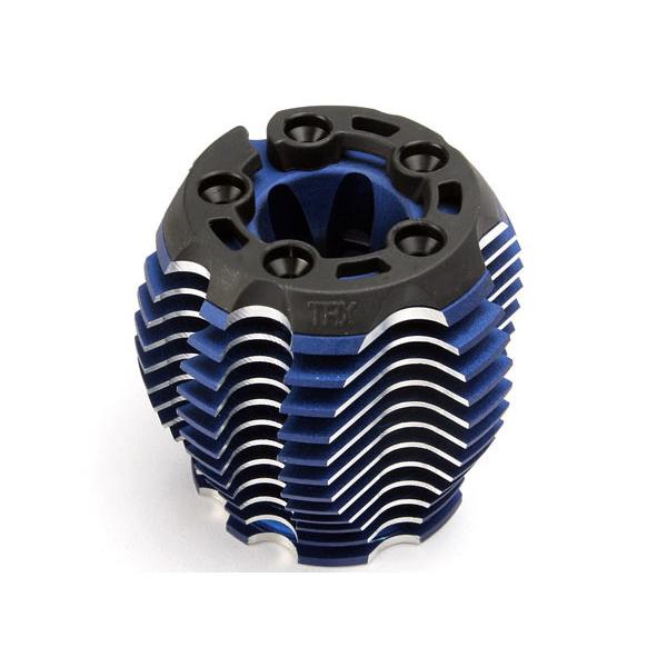 Culasse Power Tune Alu Anodisee Bleu + Support Plastique Trx 3.3 - TRX5238R