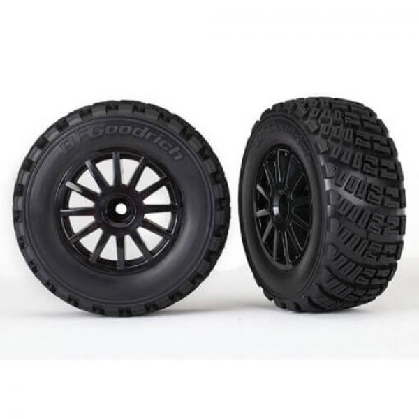 Roues Montees Collees  Noires X2 - TRX7473T