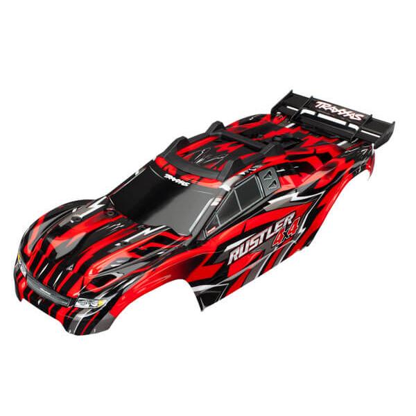 Carrosserie Rustler 4X4 Peinte Et Decoree Rouge - Traxxas - TRX6718