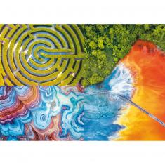 500 piece puzzle : Unlimited Fit Technology :  Maze of Colors