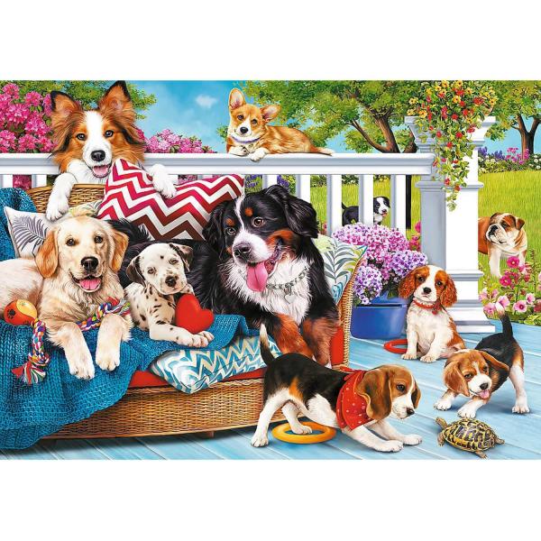 1000 piece Puzzle :  Unlimited Fit Technology : Doggy Love - Trefl-10698
