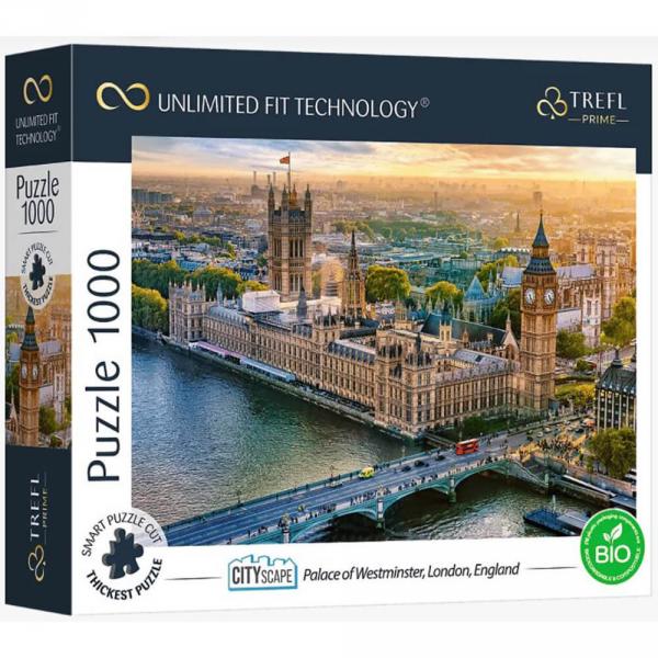 Puzzle mit 1000 Teilen: Unlimited Fit Technology: Palace of Westminster, London, England - Trefl-10705