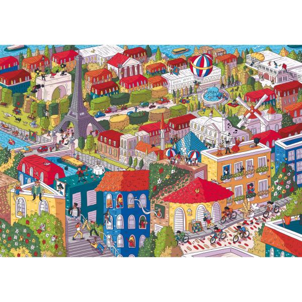 1000 piece puzzle : Unlimited Fit Technology :  Sneaky Peekers: Paris, France - Trefl-10712