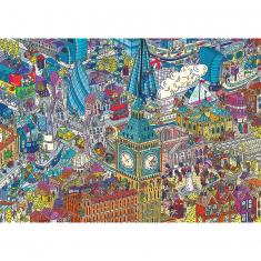 1000 piece puzzle :  Unlimited Fit Technology - EYE-SPY Time : Travel London, United Kingdom 