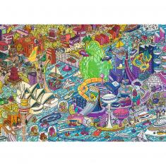 1000 piece puzzle :  Unlimited Fit Technology - EYE-SPY Time : Travel Sydney Australia 