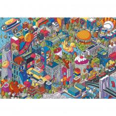 Puzzle mit 1000 Teilen: Unlimited Fit Technology: Imaginäre Städte: New York, USA
