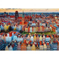 Puzzle 1000 Premium Plus: Vista de Gdansk, Polonia