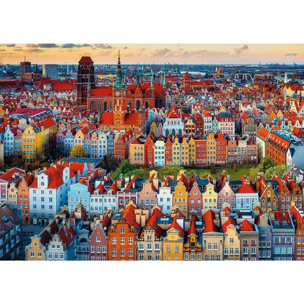 Puzzle 1000 Premium Plus: Vista de Gdansk, Polonia - Trefl-10856