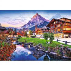 Puzzle 1000 Premium Plus: Ciudad alpina, Suiza