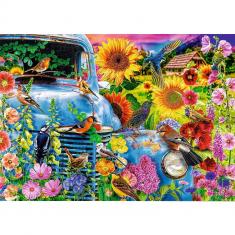 Puzzle 1000 pièces Premium Plus : Vie à la campagne, oiseaux chanteurs