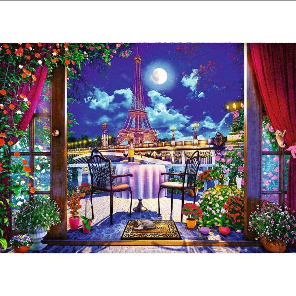 Puzzle 1000 pièces Premium Plus : Paris au Clair de lune  - Trefl-10843