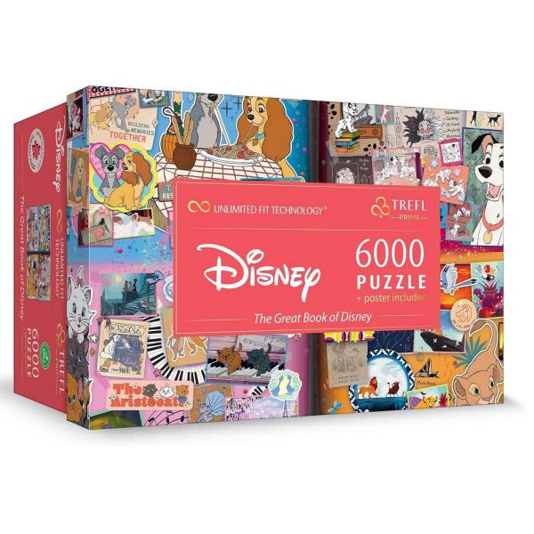 6000 Teile Puzzle : Das grosse Buch von Disney - Trefl-81037