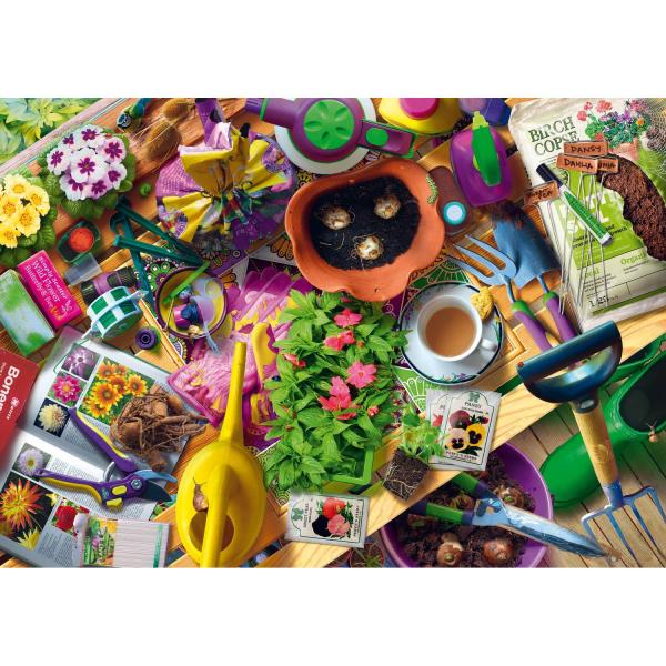 Puzzle 1000 pieces : Tidying up the Garden - Tref-10927