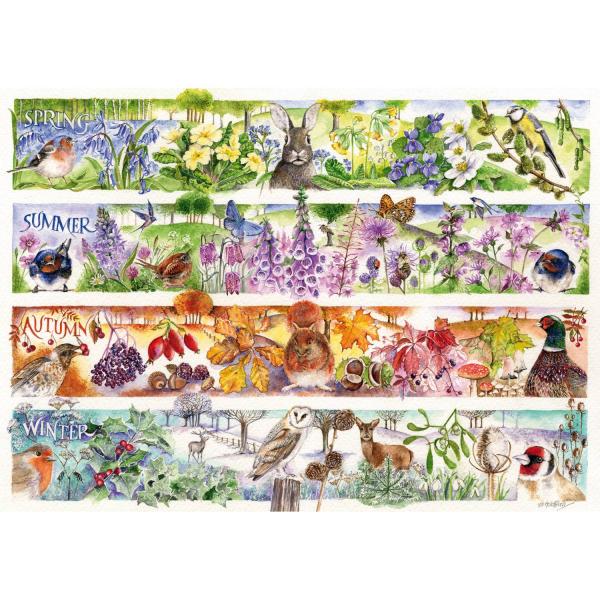 Puzzle 1000 pièces Premium Plus : Les Quatre Saisons - Tref-12078