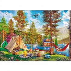 2x500 Teile Puzzle: Entspannung im Sommer